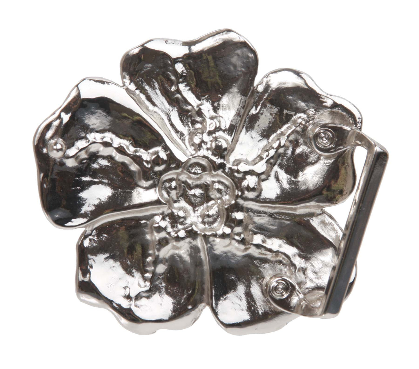 Five Petal Color Flower Rhinestone Belt Buckle