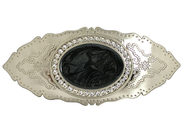 Western Enamel-Painted Flower Rhinestone Belt Buckle