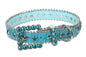 3/4" (20 mm) W Faux Alligator Rhinestone Dog Collar