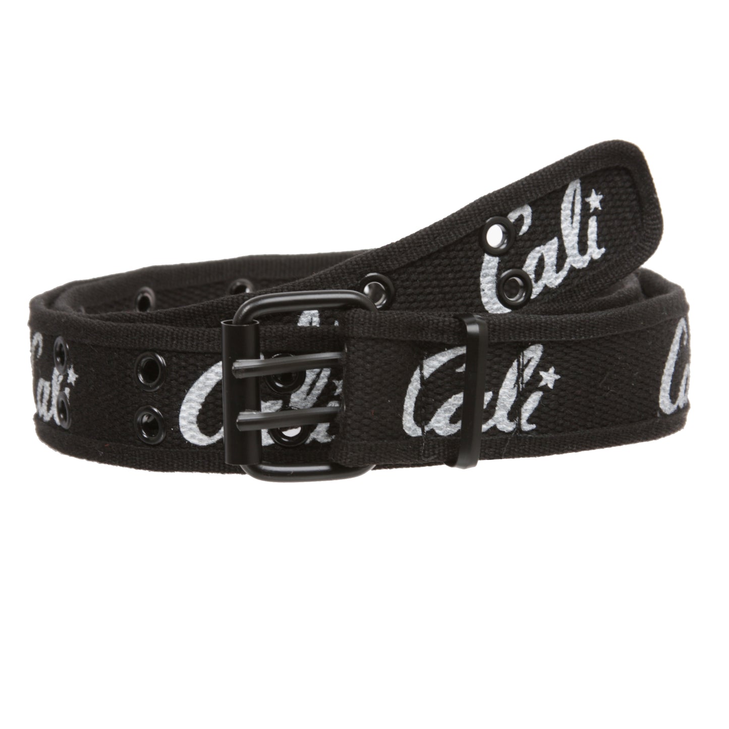 Double Hole Grommets Canvas California Republic Bear Flag Web Belt