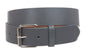 1 1/2" (38mm) Snap On Plain Leather Jean Belt With Roller Buckle