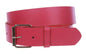 1 1/2" (38mm) Snap On Plain Leather Jean Belt With Roller Buckle