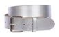 1 1/2" (38mm) Snap On Plain Leather Jean Belt With Roller Buckle