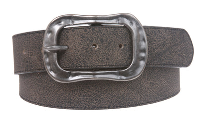 1 1/2" (38 mm) Snap On Distressed Genuine Leather Belt