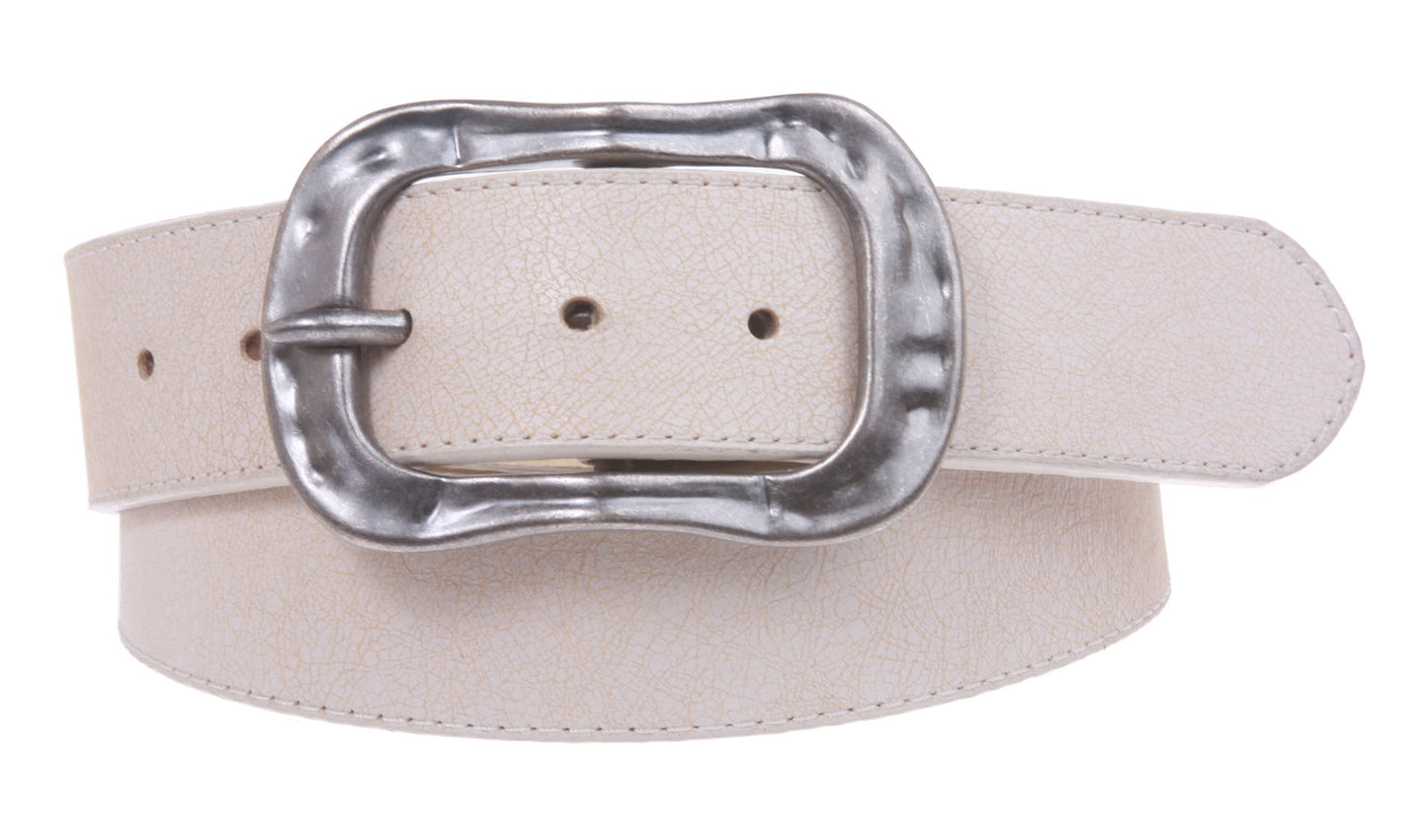 1 1/2" (38 mm) Snap On Distressed Genuine Leather Belt