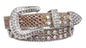 Kids 1 1/16" (27 mm) Western Cowgirl Rhinestone Studded Skinny Belt