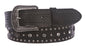 Western Faux Crocodile Print Embossed Cross Rhinestone Studded Leather Belt