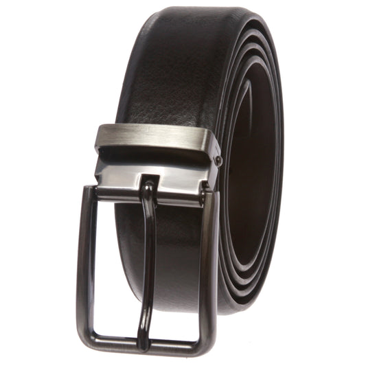 Men's One-Size-Fits-All Feather Edged Leather Dress Belt