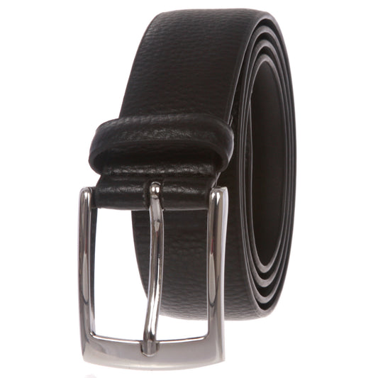 Men's 1 1/4" Feather Edged Leather Dress Belt