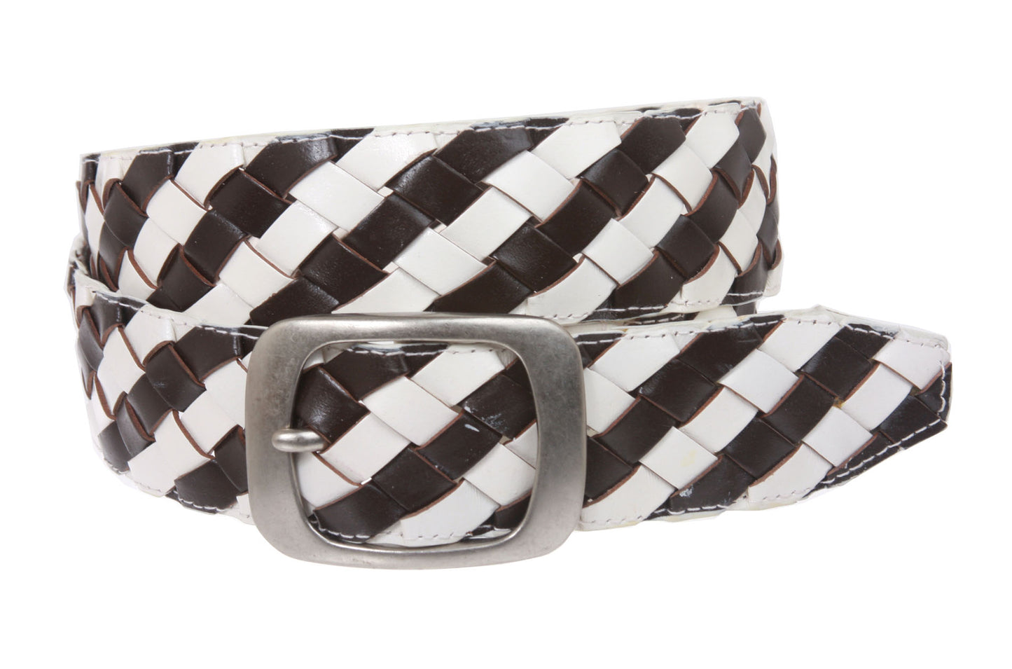 Ladies 1 1/2" Braided Leather Belt