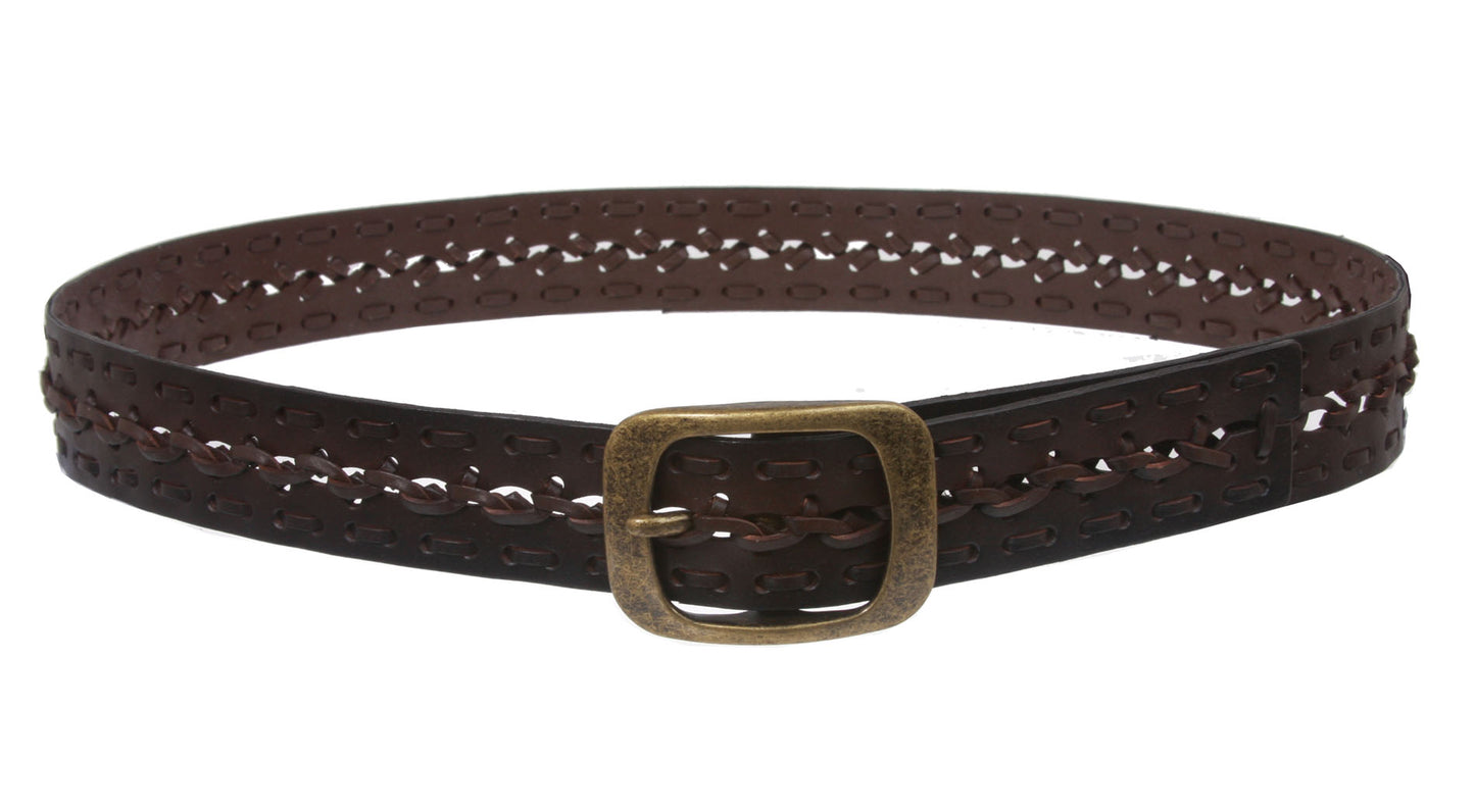 Women's 1 1/2"  Braided Woven Non Leather Belt