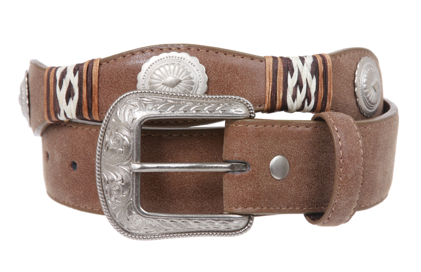 1 1/2'' Snap On Western Leather Casual Belt