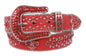 Snap On Western Cowgirl Alligator Rhinestone Fleur De Lis Studded Leather Belt