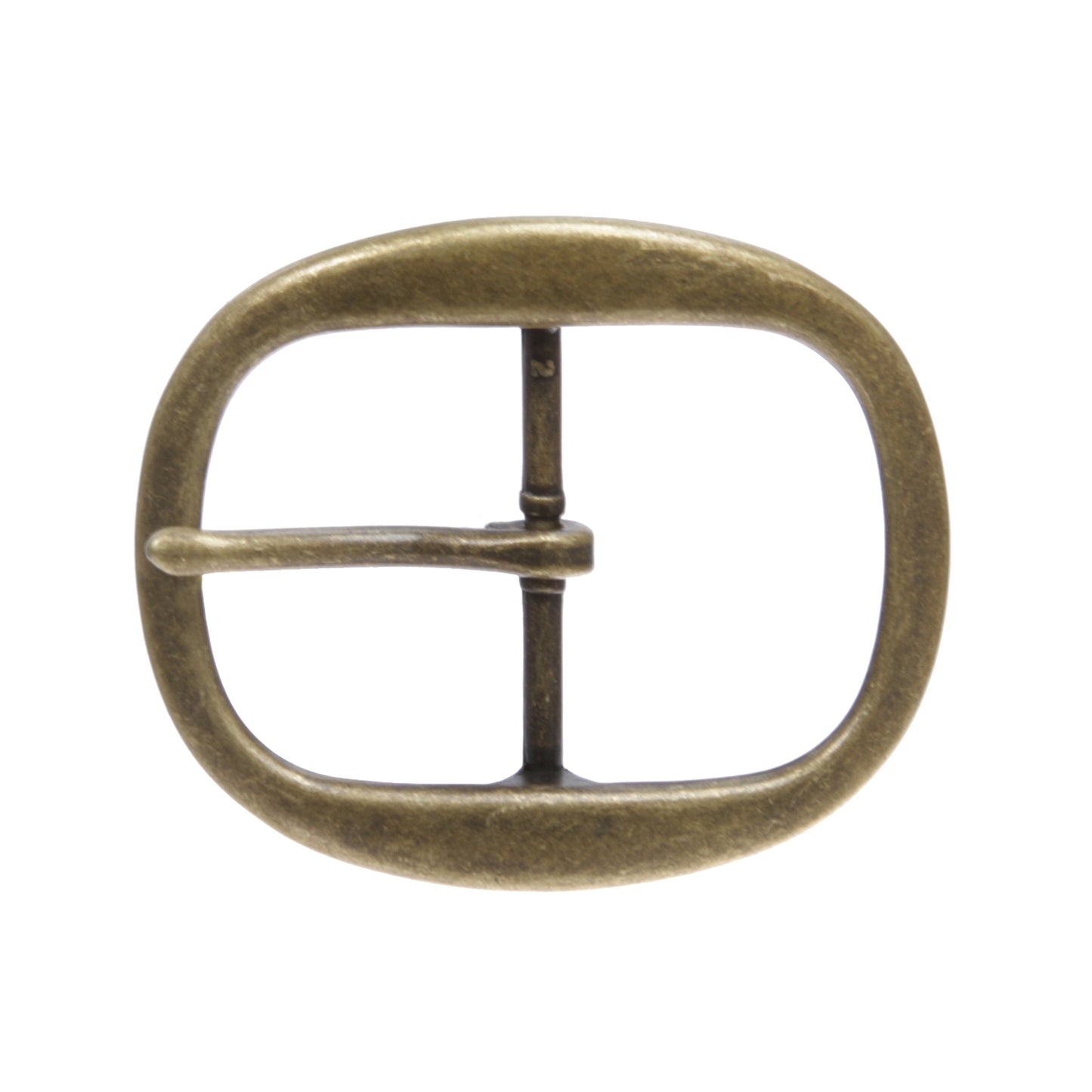 1 1/2 Inch Nickel Free Center Bar Single Prong Oval Belt Buckle