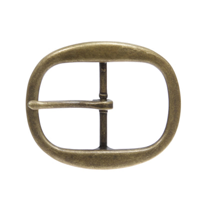 1 1/2 Inch Nickel Free Center Bar Single Prong Oval Belt Buckle