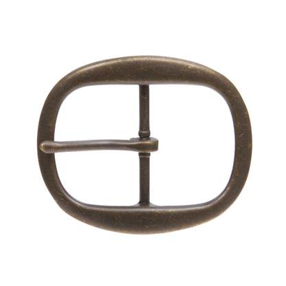 1 1/2 Inch Nickel Free Center Bar Single Prong Oval Belt Buckle