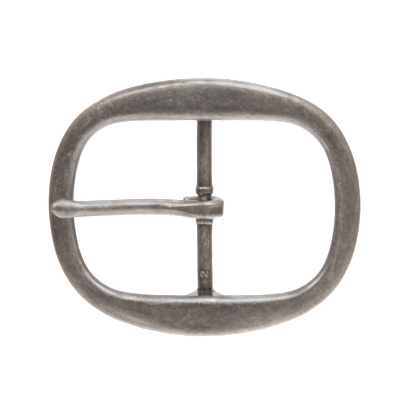 1 1/2 Inch Nickel Free Center Bar Single Prong Oval Belt Buckle