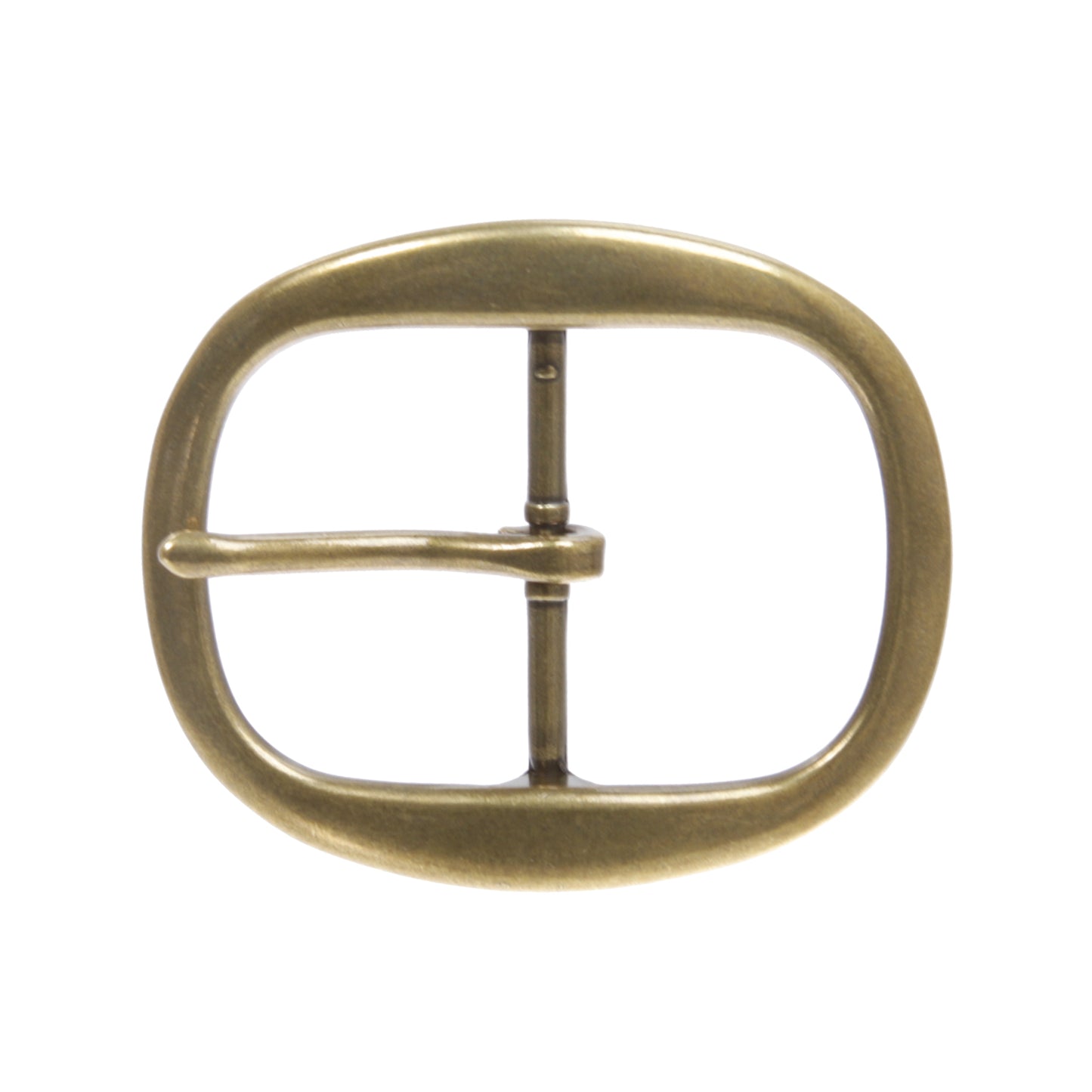 1 1/2 Inch Nickel Free Center Bar Single Prong Oval Belt Buckle