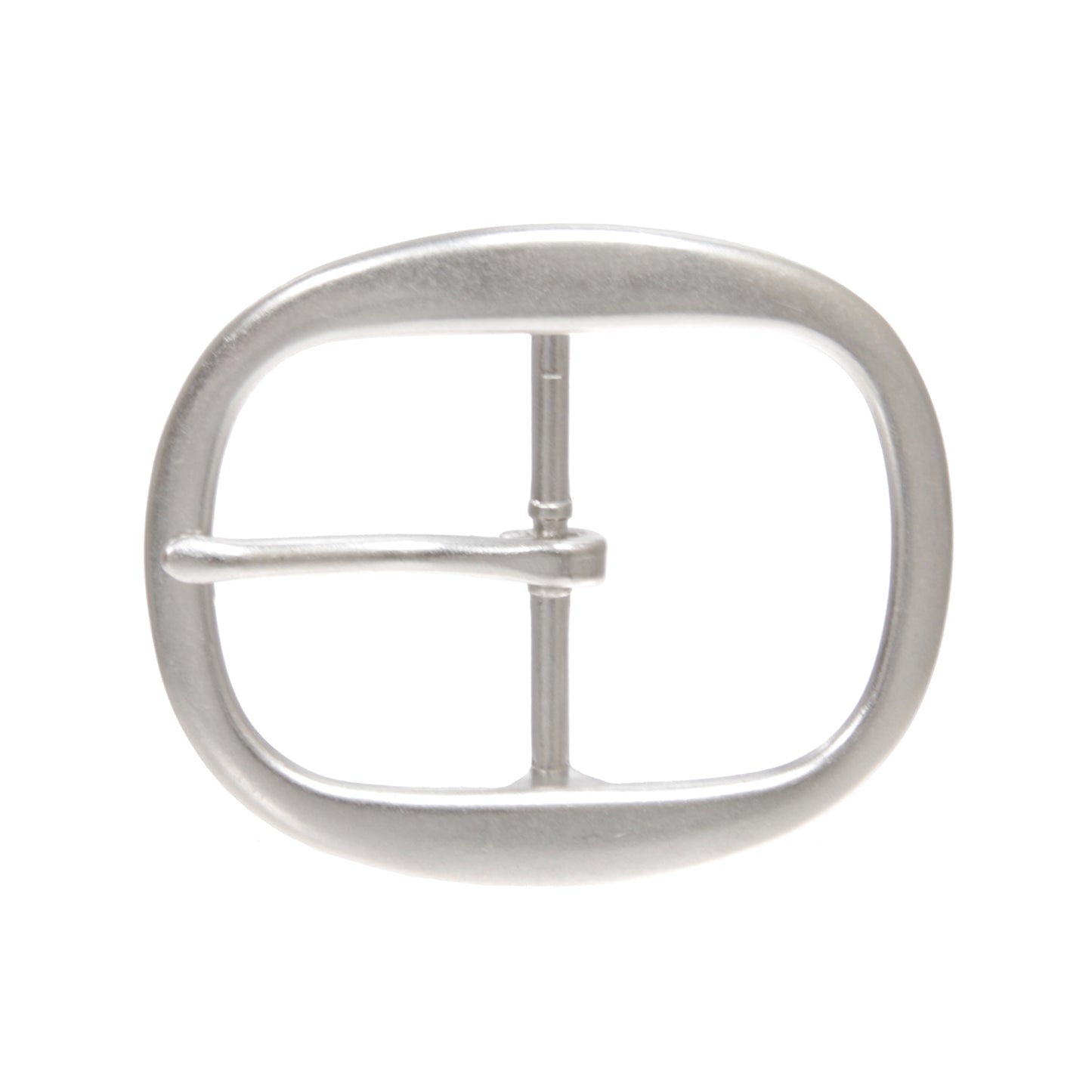 1 1/2 Inch Nickel Free Center Bar Single Prong Oval Belt Buckle