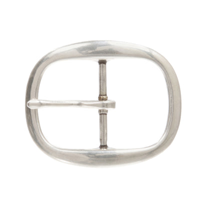 1 1/2 Inch Nickel Free Center Bar Single Prong Oval Belt Buckle