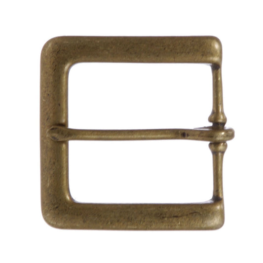 1 3/8" (35 mm) Single Prong Solid Brass Square Belt Buckle