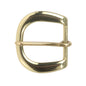 1 1/4 Inch Single Prong Round Solid Brass Belt Buckle