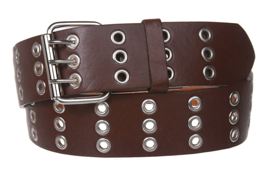 Three Row Grommets Fashion Jean Belt