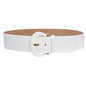 Women's Wide High Waist Horseshoe Buckle Wide Patent Leather Belt