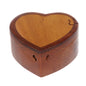 Handcrafted Wooden Heart Shape Secret Jewelry Puzzle Box