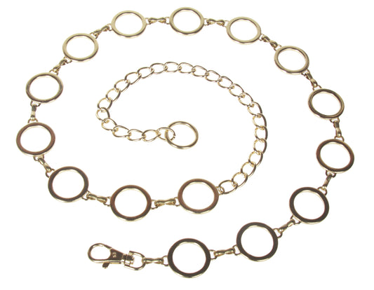 Ladies Metal Circle Chain Belt