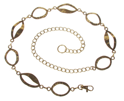 Ladies Oval Metal Chain Belt