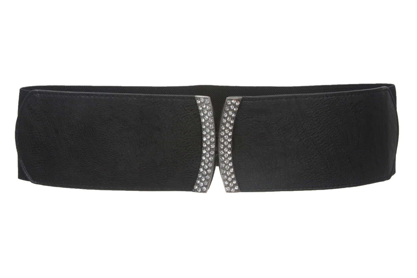 3 1/4" High Waist Rhinestone Elastic Fashion Stretch Belt